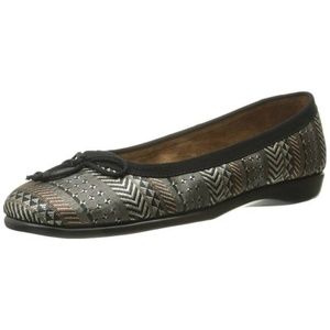 Aerosoles Teashop Ballet Flat, Black Tan US 5.5
